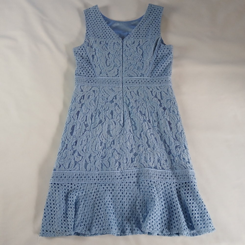 Antonio Melani Sleeveless Lace Overlay Dress - Picture 6 of 11